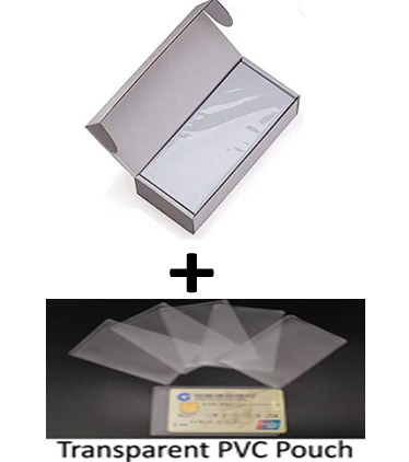 COMBO OFFER 240 PVC Card + 500 PVC Pouch Transparent ( Epson Special Quality Inkjet Printable Pvc Cards Glossy White – Cards For L8050, L18050, L800, L805, L810, L850, L8050, L18050)