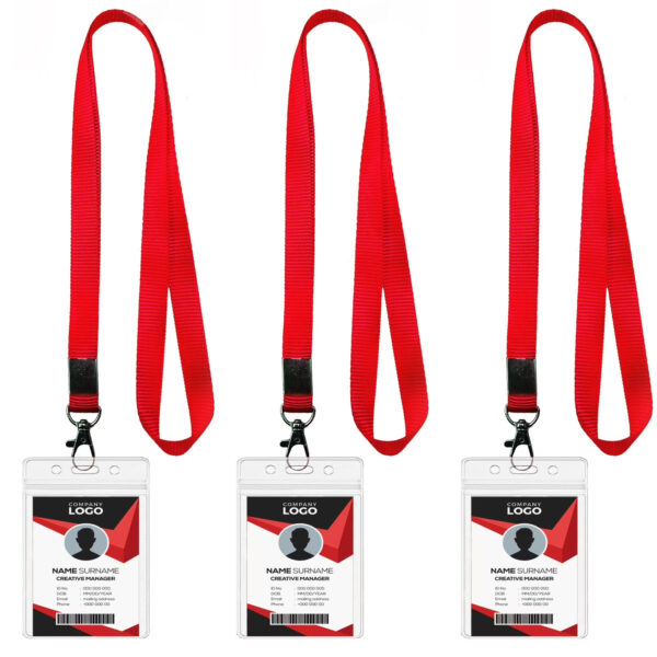 PVC CARD HOLDER 100 PIECES WITH NECK BAND