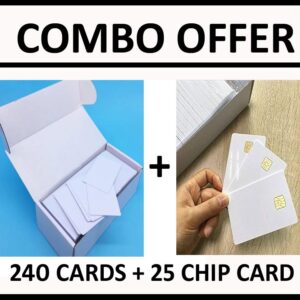 COMBO PREMIUM EPSON 8050 240 PVC CARD BOX + 25 CHIP CARD PVC CARD FOR (DL ,RC ETC. PRINT)